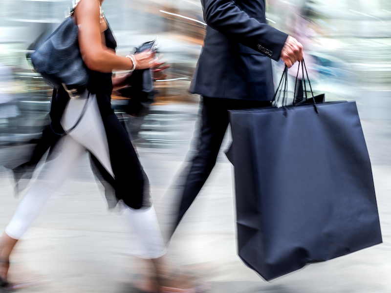 Busy shoppers